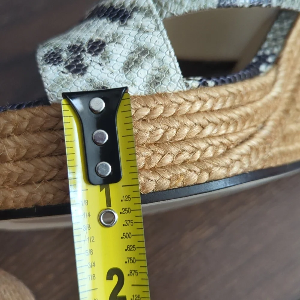 Jimmy Choo Snake Print Wedge Sandals - Picture 12 of 14